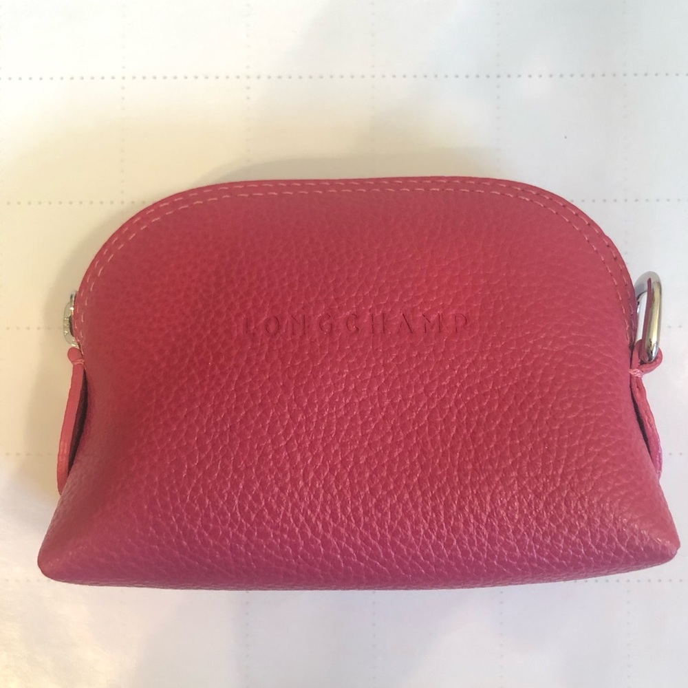 Longchamp pink dome coin purse